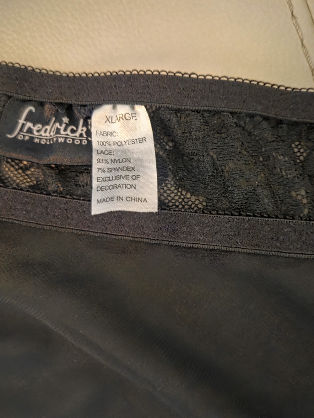 Frederick's of Hollywood Black Lace & Sequin Chemise - Picture 6 of 7